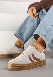Szare Sneakersy Typu Kultowe Tenisówki na Grubej Podeszwie z Tłoczeniem Lisanitea. Szare trampki i tenisówki damskie Renee, bez wzorów, z jeansu. Za 79.99 zł.