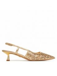 Aldo Czółenka Elegant 13922037 Złoty. Żółte czółenka damskie Aldo, bez wzorów, ze skóry, bez obcasa. Za 379.99 zł.