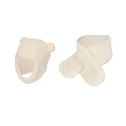 Szalik i czapka dla niemowląt - Zestaw - Teddy Wool - Offwhite. Białe szaliki dziecięce HEAT KEEPER, z poliesteru, bez ramiączek. Za 164.54 zł.