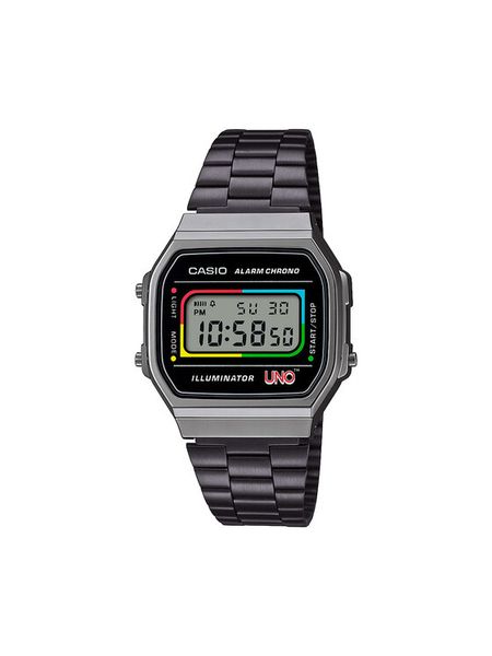 Casio Zegarek Vintage Maxi X Uno™ A168WEUC-1AER Czarny. Czarne, cyfrowe zegarki męskie Casio. Za 399.99 zł.