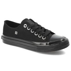 Czarne Trampki Big Star Sportowe Buty Unisex. Czarne trampki i tenisówki męskie Big Star, bez wzorów, bez zapięcia. Za 119.00 zł.
