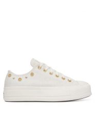 Converse Trampki Chuck Taylor All Star Heathered Glam A17597C Beżowy. Brązowe trampki i tenisówki damskie Converse, bez wzorów, z materiału. Za 419.99 zł.