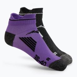 Skarpety Mizuno Active Training Mid 2. Fioletowe skarpetki damskie Mizuno, bez wzorów, z elastanu. Za 38.99 zł.