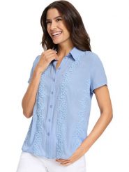 WITT WEIDEN Bluzka w kolorze błękitnym rozmiar: 46. Niebieskie bluzki damskie WITT WEIDEN, bez wzorów, bez kołnierzyka, bez ramiączek. Za 69.99 zł.