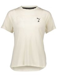 Puma Koszulka funkcyjna "Seasons" w kolorze kremowym rozmiar: XL. Brązowe bluzki sportowe damskie Puma, xl, bez wzorów, bez ramiączek. Za 140.53 zł.