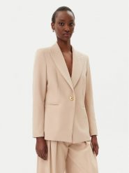 Maryley Marynarka 25EB187/M27/43PG Beżowy Regular Fit. Brązowe marynarki i żakiety damskie Maryley, m, bez wzorów, z syntetyku. Za 379.99 zł.