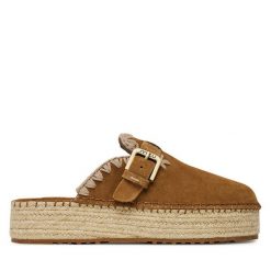 Espadryle Mou. Brązowe espadryle damskie Mou, bez wzorów, bez obcasa. Za 559.99 zł.