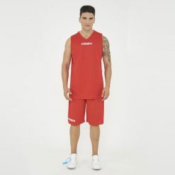 Oddychająca Koszulka Bez Rękawów Portland Damska Czerwona. Czerwone bluzki sportowe damskie Legea, xl, z bawełny, bez kołnierzyka, bez ramiączek. Za 64.00 zł.