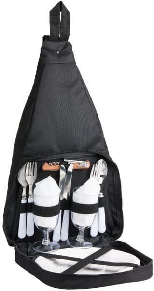 BRUBAKER plecak piknikowy 2 osoby czarny z komorą chłodzącą. Czarne plecaki damskie X2, bez wzorów, z materiału. Za 210.99 zł.