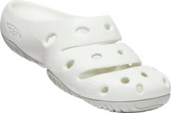 Klapki damskie Keen Yogui Star White/Vapor White. Białe klapki damskie 909, bez wzorów, z gumy, bez obcasa. Za 287.99 zł.