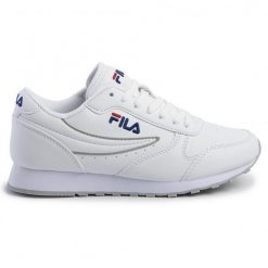 Buty Fila Orbit Low 1010308.1FG białe. Białe buty sportowe na co dzień damskie bez wzorów, z materiału. Za 303.05 zł.