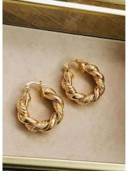 Nakkash Pozłacane kolczyki-kreole rozmiar: onesize. Żółte kolczyki damskie Nakkash, pozłacane. Za 43.99 zł.