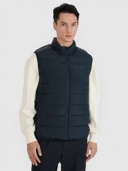 4F Bezrękawnik puchowy z wypełnieniem naturalnym męski - czarny XL. Czarne kamizelki męskie 4f, m, z gumy. Za 349.99 zł.