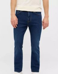 Męskie Spodnie Jeansowe Mustang Style Vegas Slim Denim Blue 1015856 5000 801. Niebieskie spodnie materiałowe męskie Mustang, bez wzorów, z denimu. Za 219.99 zł.
