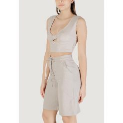 Stanik opaska Kobieta ONLY Onljany S/L Twist Top Jrs. Brązowe biustonosze sportowe damskie Only, bez wzorów. W wyprzedaży za 104.45 zł.