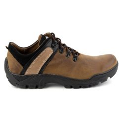 Olivier Skórzane buty trekkingowe męskie 311GT brązowe pomarańczowe. Brązowe buty trekkingowe męskie ze skóry, bez zapięcia, trekkingowe. Za 351.82 zł.