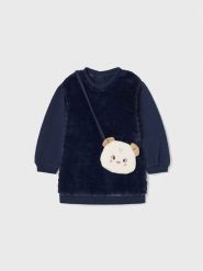 Mayoral Sukienka codzienna 2950 Granatowy Regular Fit. Niebieskie sukienki dziewczęce Mayoral, bez wzorów, z syntetyku, bez ramiączek. Za 149.99 zł.