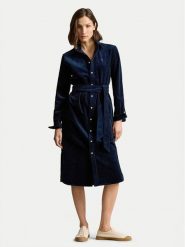 Polo Ralph Lauren Sukienka koszulowa 211941474005 Granatowy Regular Fit. Niebieskie sukienki damskie Polo Ralph Lauren, bez wzorów, z bawełny, bez kołnierzyka, bez ramiączek, koszulowe. Za 1,299.00 zł.