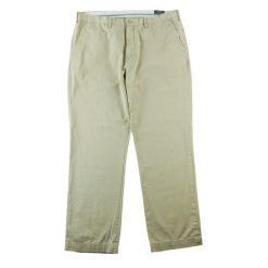 Spodnie męskie beżowe. Brązowe spodnie materiałowe męskie Ralph Lauren, bez wzorów, casualowe. Za 170.36 zł.
