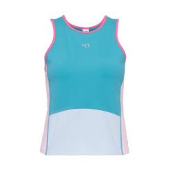 Damski tank top Kari Traa Linnea. Niebieskie topy damskie Kari Traa, bez wzorów, bez kołnierzyka. Za 270.00 zł.