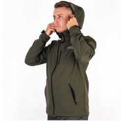 Kurtka Przeciwdeszczowe Wodoodporna Wędkarska Pros 729 Softshell Khaki. Zielone kurtki męskie Pros, xl, bez wzorów, z softshellu, bez kaptura. Za 249.99 zł.