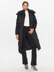 Guess Płaszcz zimowy W3BL41 WFSW2 Czarny Regular Fit. Czarne płaszcze damskie Guess, na zimę, xxl, z aplikacjami, z syntetyku. Za 969.99 zł.