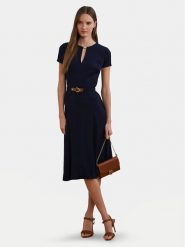 LAUREN RALPH LAUREN Sukienka koktajlowa 200973369001 Granatowy Regular Fit. Niebieskie sukienki damskie Lauren Ralph Lauren, bez wzorów, z syntetyku, wizytowe, bez kołnierzyka, bez ramiączek. Za 829.99 zł.