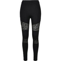 Legginsy Damskie Z Siateczkowym Nadrukiem Flock. Czarne legginsy damskie Urban Classics, xl, bez wzorów. Za 139.99 zł.
