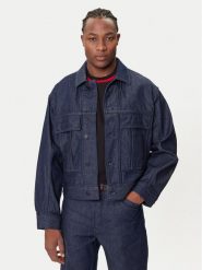 HUGO Kurtka jeansowa 50542915 Granatowy Relaxed Fit. Niebieskie kurtki męskie Hugo, l, bez wzorów, z bawełny, bez kaptura. Za 929.99 zł.