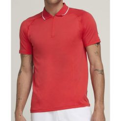 Koszulka męska Wilson Team Seamless Polo 2.0. Czerwone koszulki polo męskie Wilson, m, bez wzorów, bez ramiączek. Za 313.50 zł.