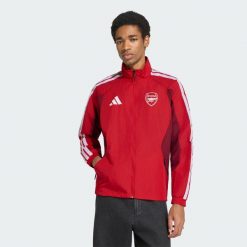 Podstawowa bluza reprezentacyjna Arsenal FC. Czerwone bluzy bez kaptura męskie Adidas, l, z materiału. Za 529.00 zł.