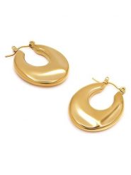 MOODE Kolczyki-kreole "Isaline" rozmiar: onesize. Żółte kolczyki damskie MOODE, ze stali. Za 43.99 zł.