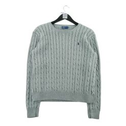 Second life - Polo Ralph Lauren sweter męski warkoczowy szary - Jak nowy. Szare swetry męskie Ralph Lauren, l, bez wzorów, z jeansu, bez kołnierzyka. Za 255.56 zł.