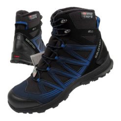 Buty trekkingowe Salomon Woodsen 2 M 410094 czarne. Czarne buty fitness męskie z materiału, za kostkę, bez zapięcia, na fitness i siłownię, thinsulate. Za 657.57 zł.