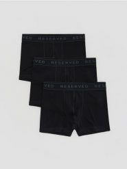 3 pack bokserek Long z wiskozy - czarny. Czarne bokserki męskie Reserved, bez wzorów, z wiskozy. Za 79.99 zł.