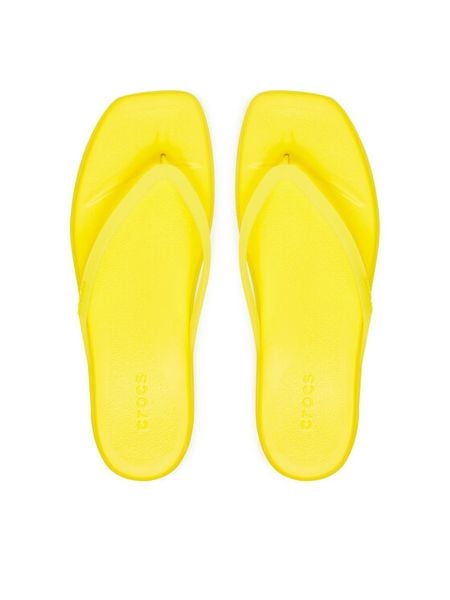 Crocs Japonki Miami Frosted Flip 211474 Żółty. Żółte klapki damskie Crocs, bez wzorów, z tworzywa sztucznego, bez obcasa. Za 111.99 zł.