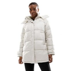 Damski puchowy płaszcz oversize Lifestyle Siroko International. Białe płaszcze damskie SIROKO, m, bez wzorów, z puchu. Za 553.00 zł.