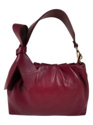 ORE10 Skórzana torebka "Movar" w kolorze bordowym - 26 x 18 x 5 cm rozmiar: onesize. Czerwone torebki klasyczne damskie ORE10, bez wzorów, z materiału, bez dodatków. Za 257.31 zł.