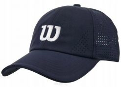 Czapka tenisowa Wilson Active Perforated Cap. Niebieskie czapki męskie Wilson, bez wzorów, z materiału, eleganckie. Za 184.00 zł.