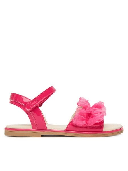 Mayoral Sandały 45629 Różowy. Czerwone sandały dziewczęce Mayoral, ze skóry, bez zapięcia. Za 219.99 zł.