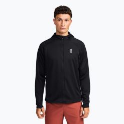 Bluza do biegania męska On Climate Zip Hoodie. Czarne bluzy z kapturem męskie On, m, z materiału. Za 629.99 zł.