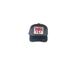 Damska czapka typu trucker Superdry. Czarne czapki z daszkiem damskie Superdry., bez wzorów. Za 147.00 zł.