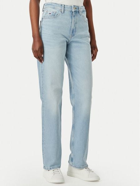 Tommy Jeans Jeansy Layla DW0DW23018 Niebieski jasny Straight Fit. Niebieskie jeansy damskie Tommy Jeans. Za 409.99 zł.