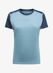 Koszulka szybkoschnąca damska La Sportiva Sunfire T-Shirt. Niebieskie t-shirty damskie La Sportiva, m, bez wzorów, z elastanu, bez kołnierzyka. Za 208.99 zł.
