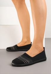 Czarne Tenisówki z Ozdobnymi Paskami Loroti. Czarne trampki i tenisówki damskie Born2be, bez wzorów, z jeansu. Za 39.99 zł.