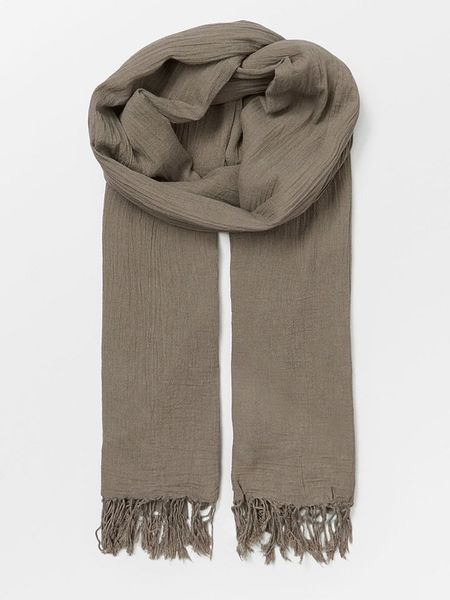 Becksöndergaard Szal "Ilona" w kolorze szarobrązowym - 200 x 100 cm rozmiar: onesize. Szare szaliki i kominy damskie Becksöndergaard, bez wzorów, z bawełny. Za 95.69 zł.