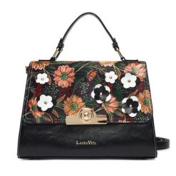 Torebka Laura Vita. Czarne torebki klasyczne damskie Laura Vita, bez wzorów, bez dodatków. Za 429.99 zł.