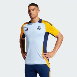 Koszulka Real Madrid Tiro 24 Competition Training. Brązowe t-shirty sportowe męskie Adidas, l, z dzianiny, bez ramiączek, do piłki nożnej. Za 234.75 zł.