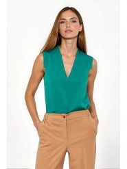 Nife Top w kolorze zielonym rozmiar: 36. Zielone topy damskie Nife, bez wzorów, z wiskozy, bez kołnierzyka. Za 110.55 zł.