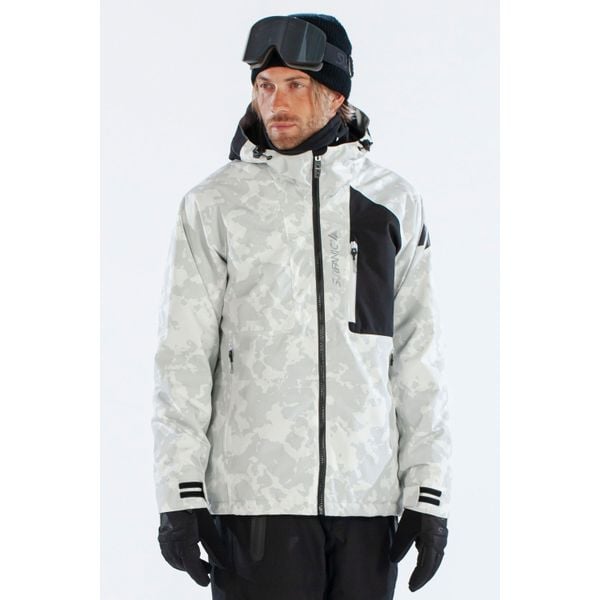 Kurtka Męska Snowboardowa SURFANIC STX 10.000 Orion WhiteMap. Białe kurtki narciarskie i snowboardowe damskie Surfanic, m, bez wzorów, bez kaptura, narciarskie. Za 1,199.99 zł.